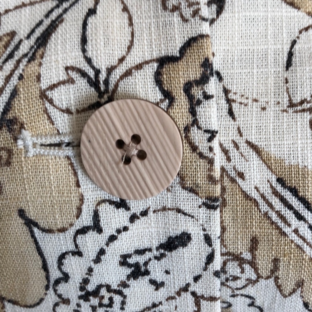 J. Jill Floral Cream/Brown/Tan Jacket Small - Picture 4 of 7